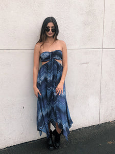 blue maxi dress