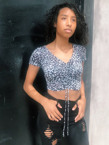 cheetah print crop top