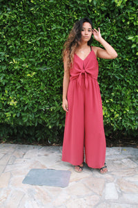 DOWNTOWN BRICK WIDE LEG JUMPSUIT