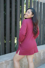 Load image into Gallery viewer, BRI BURGUNDY DRESS