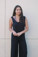 Load image into Gallery viewer, WHITNEY WIDE LEG BLACK JUMPSUIT