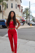 Load image into Gallery viewer, RACER RED TUBE TOP AND PANT SET