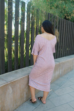 Load image into Gallery viewer, TAMARA TWIST BACK MAUVE BOHO SHIRT DRESS