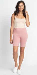 MAUVE BIKER SHORTS