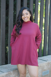 BRI BURGUNDY DRESS