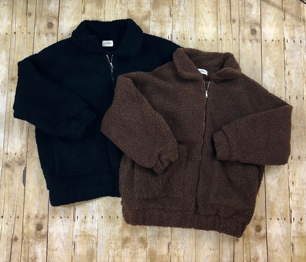 TEDDY BEAR JACKET BROWN