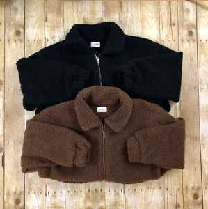 TEDDY BEAR JACKET BROWN